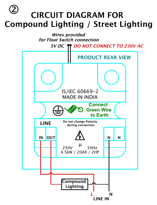 Circuit 2: Compound / Street Lighting wiring diagram